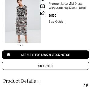 True decadence floral crochet lace midi dress